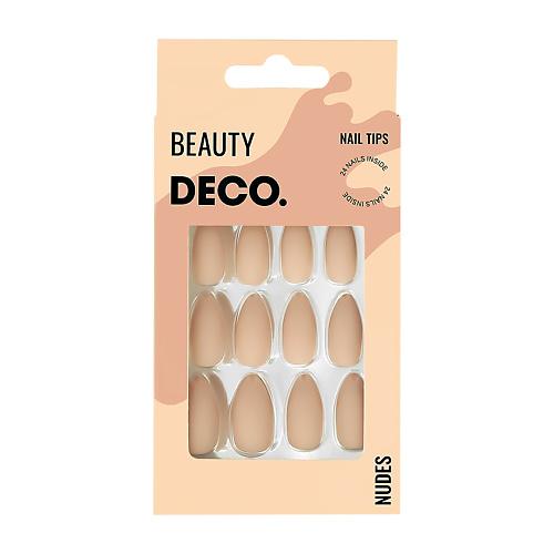 фото Deco. набор накладных ногтей nudes cream almond
