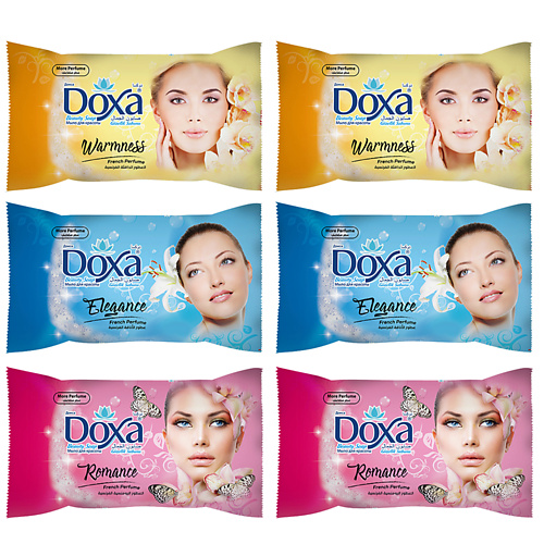 Мыло твердое DOXA Мыло туалетное Женский микс 6х75г мыло твердое doxa мыло туалетное женский микс 6х125г