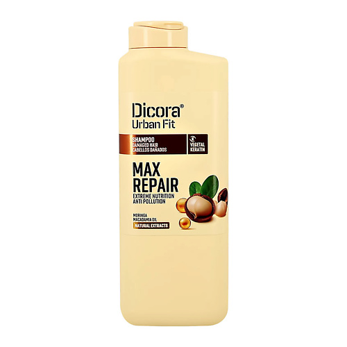 DICORA URBAN FIT Шампунь для волос с маслом макадамии (экстра восстановление и питание) 400