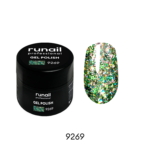 Гель-лак для ногтей RUNAIL PROFESSIONAL Гель-лак с блестками runail гель лак 3520