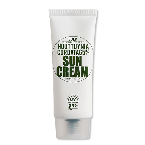 DERMA FACTORY Крем солнцезащитный Houttuynia cordata 65% sun cream 50 крем для гиперчувствительной кожи лица с алтеем