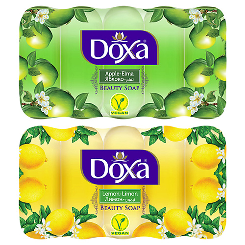 DOXA Мыло твердое BEAUTY SOAP Яблоко, Лимон 600 doxa мыло туалетное beauty soap лимон роза 480