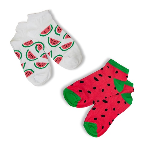 Носки ILIKEGIFT Носки женские короткие Watermelon Red and White 2 пары носки следки короткие lines