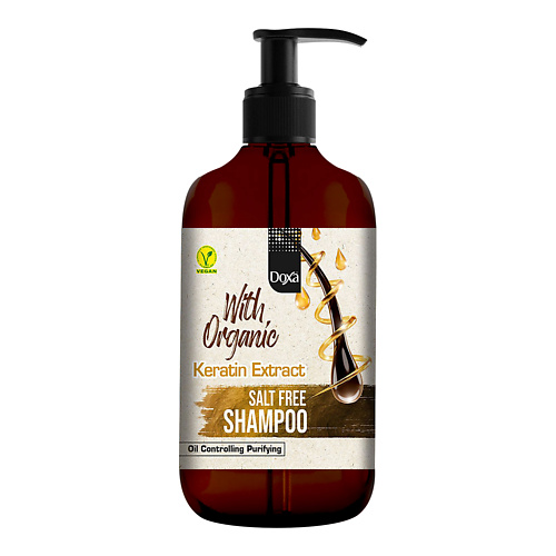 Шампунь для волос DOXA Шампунь DOXA с органическим экстрактом кератина шампунь беcсолевой doxa с органическим оливковым маслом против перхоти 900 мл