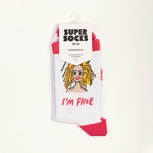 SUPER SOCKS Носки I'm fine super socks носки рожа