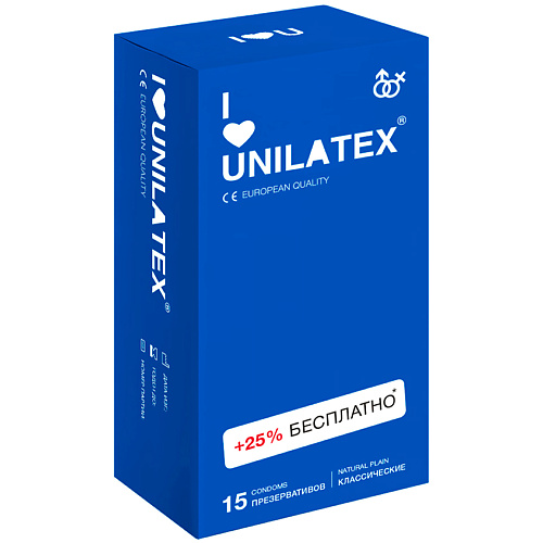 UNILATEX Презервативы Natural Plain 15.0 vizit презервативы c пупырышками со смазкой 12
