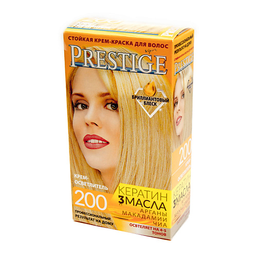vip s prestige оттеночный бальзам для волос becolor bc 01 черный бриллиант 100 мл Краска для волос VIP`S PRESTIGE Крем-краска для волос
