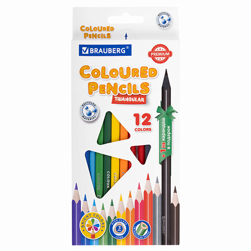 Набор карандашей BRAUBERG Карандаши цветные PREMIUM цена и фото