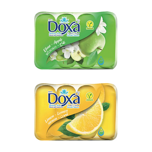 Мыло твердое DOXA Мыло туалетное BEAUTY SOAP Лимон, Яблоко мыло твердое doxa мыло туалетное beauty soap орхидея океан