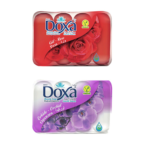 DOXA Мыло туалетное BEAUTY SOAP Орхидея, Роза 480 doxa мыло туалетное beauty soap лимон роза 480