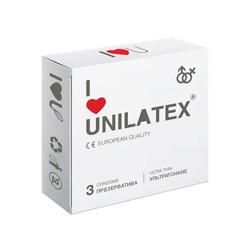 UNILATEX Презервативы UltraThin 3.0 unilatex презервативы ribbed 15 0