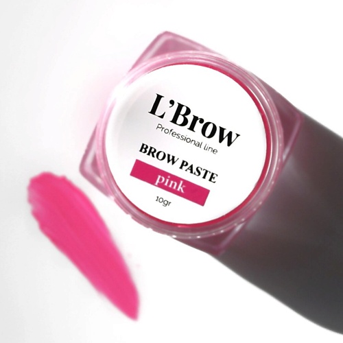 L`BROW Паста для бровей PINK 10g 10 pink flash кисть для макияжа бровей 2в1