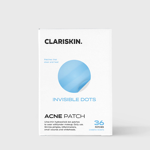 CLARISKIN Invisible Dots Патчи от прыщей и акне  невидимые от воспалений и под макияж 36.0