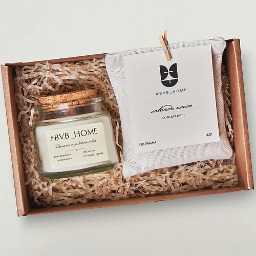 #BVB_HOME Ароматическая свеча в подарочном наборе - Кафе у моря bloomcandles ru свеча соевая ароматическая дубовый мох и янтарь 50