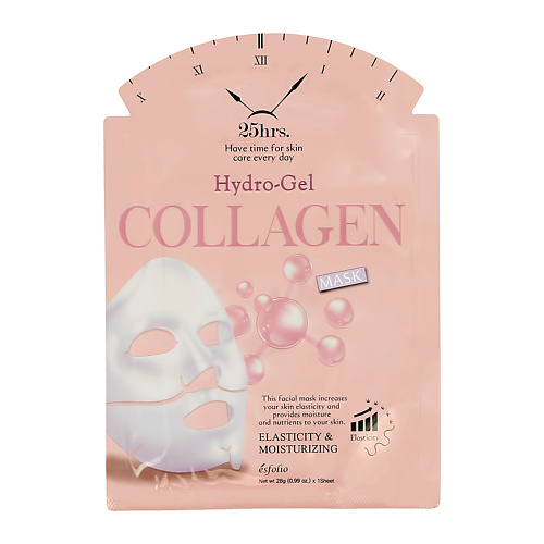 гидрогелевая маска для лица kocostar collagen 1 шт Маска для лица ESFOLIO Маска для лица COLLAGEN гидрогелевая с коллагеном (повышающая эластичность кожи)