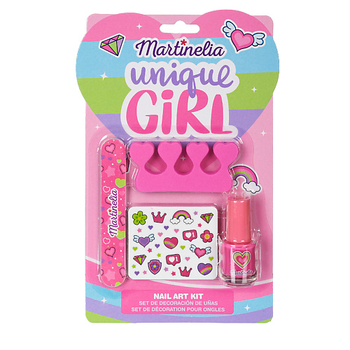 Набор средств для маникюра и педикюра MARTINELIA Набор детской косметики с лаком для ногтей мини Super girl