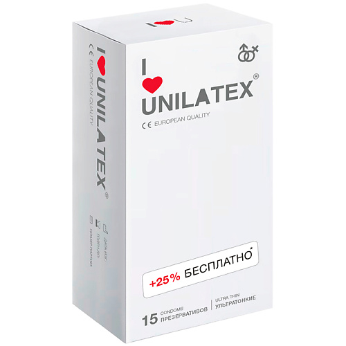 UNILATEX Презервативы UltraThin 15.0 unilatex презервативы multifruits 144 0