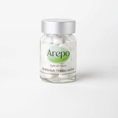 AREPO Зубная паста в таблетках Лечебные Травы Актив 50 arepo зубная паста в таблетках отбеливание ultra 55