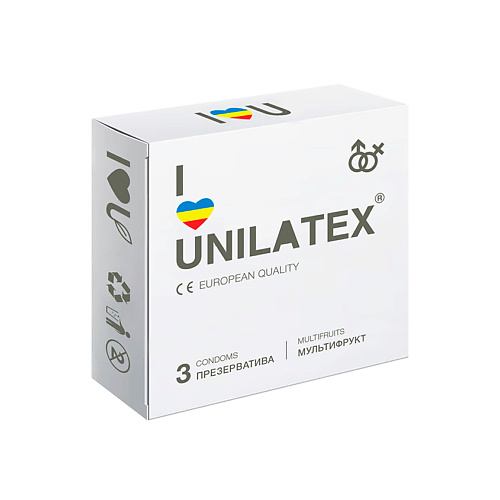 UNILATEX Презервативы Multifruits 3.0 vizit презервативы c пупырышками со смазкой 12