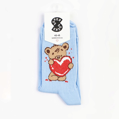 Носки SUPER SOCKS Носки Медвежонок с сердцем