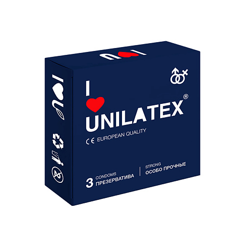UNILATEX Презервативы Extra Strong 3.0 unilatex презервативы natural plain 144 0