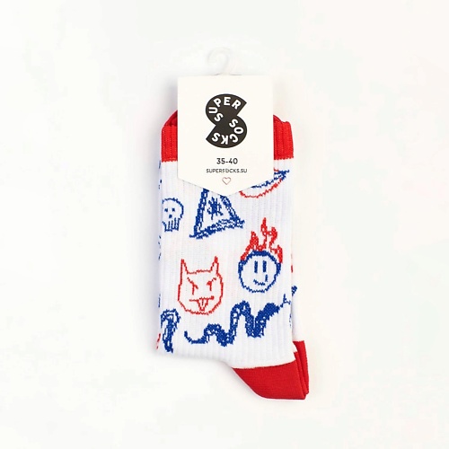 SUPER SOCKS Носки Каракули super socks носки зайка паттерн