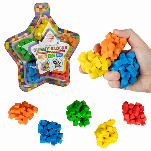 развивающая игрушка 1TOY Конструктор-пластилин GUMMY BLOCKS цена и фото