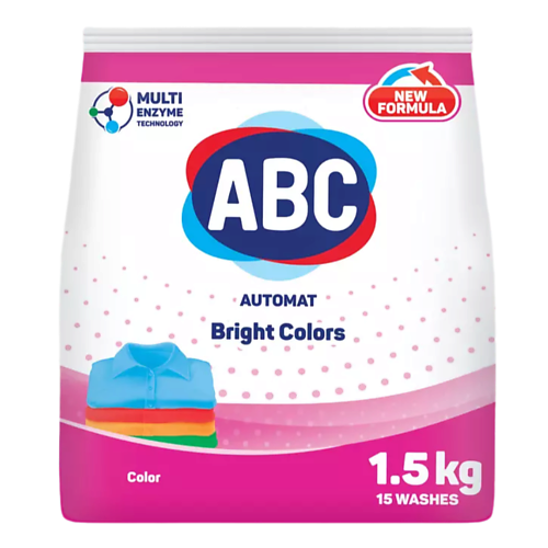 Порошок для стирки ABC Стиральный порошок для цветного белья стиральный порошок abc lavender freshness 1 5 кг