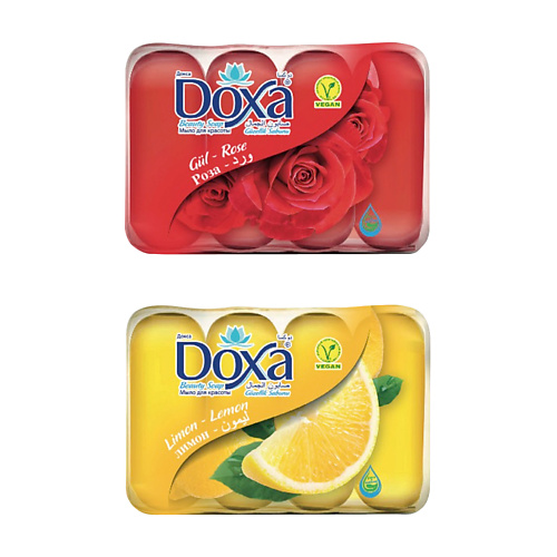 DOXA Мыло туалетное BEAUTY SOAP Лимон, Роза 480 doxa мыло твердое beauty soap роза яблоко 600