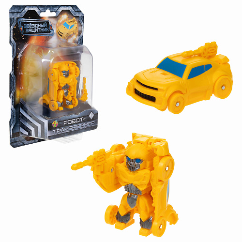 развивающая игрушка 1TOY Робот-трансформер Спорткар робот трансформер желтый спорткар размер 21х15х7 см пластик