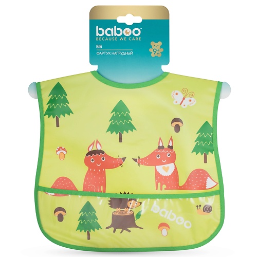 baboo тарелка с присоской ufo 6 мес BABOO Фартук нагрудный  с карманом Love Story Fox 9 мес+