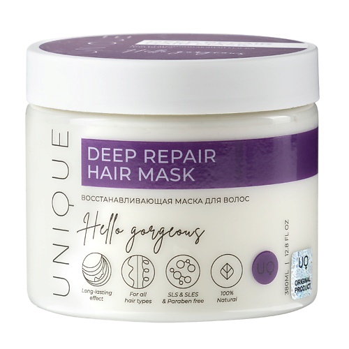 фото Uniquepro маска для волос глубокое восстановление и увлажнение 380