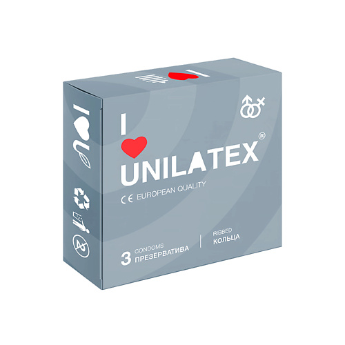 UNILATEX Презервативы Ribbed 3.0 duett презервативы ribbed с кольцевым рифлением 30