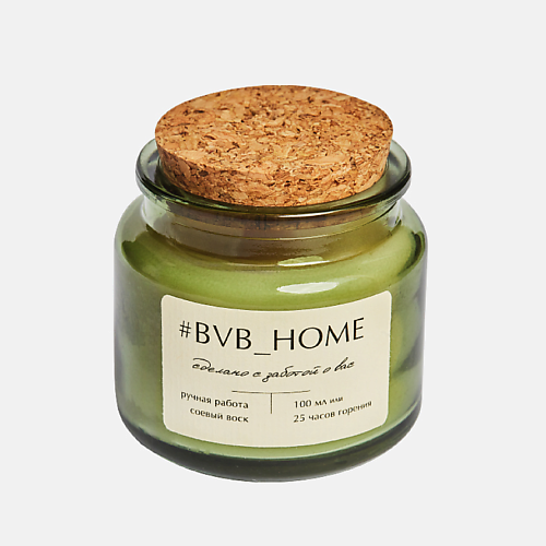#BVB_HOME Ароматическая свеча с деревянным фитилем - Скандинавский камин 100 art feel свеча ароматическая с деревянным фитилем скандинавская весна 200