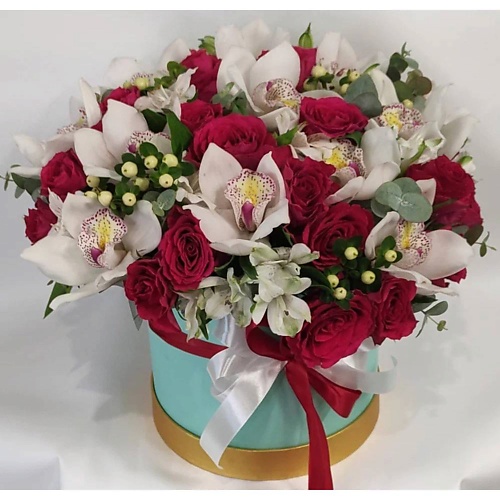 VORNIKOV BOUQUETS Цветы в коробке Дикая орхидея 5d diy бриллиантовая вышивка полный круглый орхидея вышивка крестиком живопись цветы мозаика домашнее украшение подарок