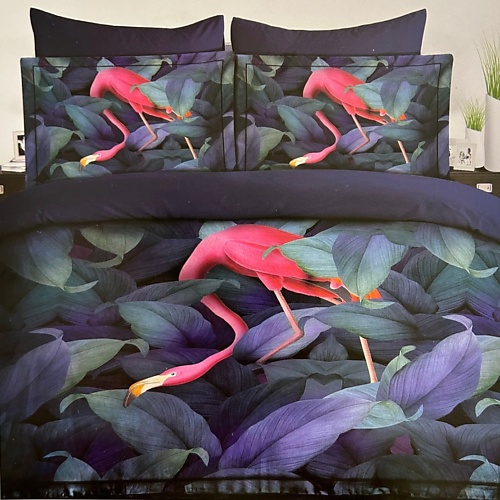 Комплект постельного белья ARYA HOME COLLECTION Постельное белье Digital Flamingo