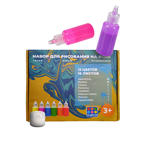 KIDS ZONE Набор Эбру для рисования по воде набор для рисования на воде эбру amazing color знакомство