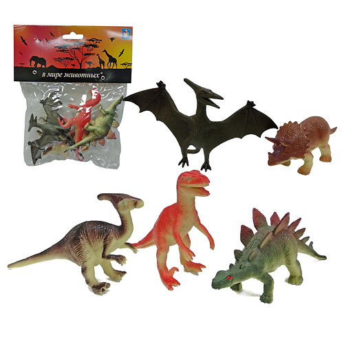 цена Игровой набор 1TOY Игровой набор В мире Животных Динозавры