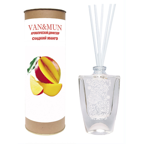 цена Аромадиффузор VAN&MUN Ароматический диффузор Сладкий манго с палочками