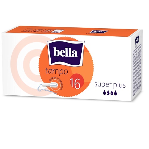BELLA Тампоны без аппликатора Tampo Super plus 16 bella тампоны без аппликатора tampo super 16