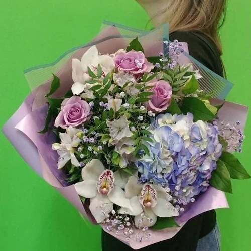 VORNIKOV BOUQUETS Букет с гортензией Лавандовый ветер vornikov bouquets букет с хлопком афродита