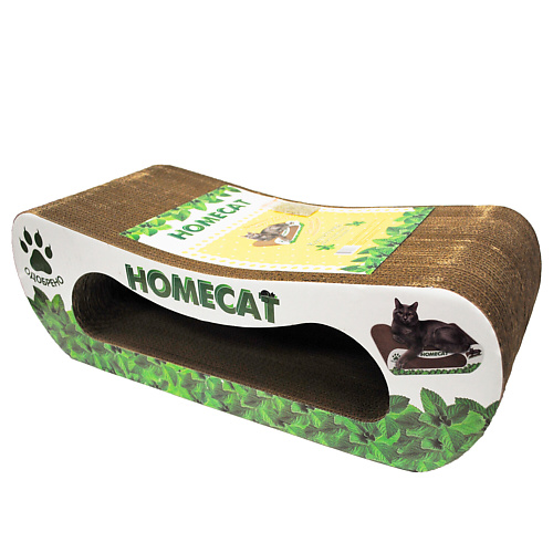 Когтеточка HOMECAT Когтеточка Мятная волна 61х25х20 см homecat homecat когтеточка столбик для кошек макси коричневая джут и ковролин 41х41х63 см 1 6 кг