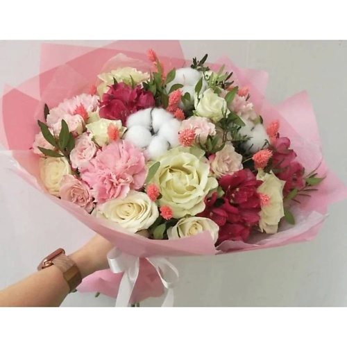 VORNIKOV BOUQUETS Букет с сухоцветами Розовое шампанское vornikov bouquets букет с хлопком афродита