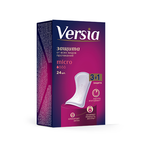 VERSIA Урологические прокладки для женщин гигиенические впитывающие Micro 24.0