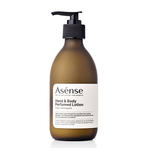 ASENSE Натуральный лосьон для тела и рук парфюмированный аромат лемонграсс 300.0 индекс натуральности натуральный многофункциональный крем спрей для всех типов волос 5 в 1 блеск 250