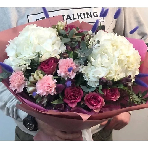 VORNIKOV BOUQUETS Букет с гортензиями Нежные слова vornikov bouquets букет с пионовидной розой элегия