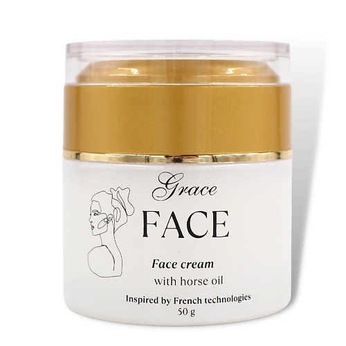 GRACE FACE Увлажняющий и антивозрастной крем уход для лица с лошадиным маслом 50.0 grace day тонер для лица с пептидами 250 0