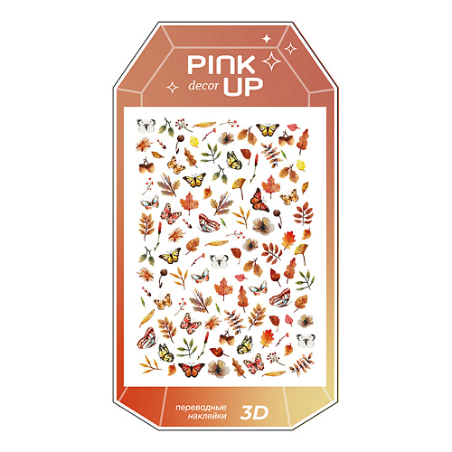 PINK UP Наклейки для ногтей DECOR AUTUMN COLLECTION 3D переводные pink up наклейки для ногтей переводные decor nail stickers