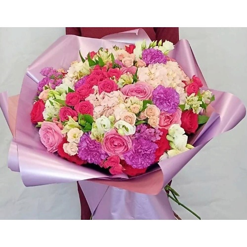 Букет живых цветов VORNIKOV BOUQUETS Букет с гортензиями Фантазия розовый букет с гортензиями l в упаковке