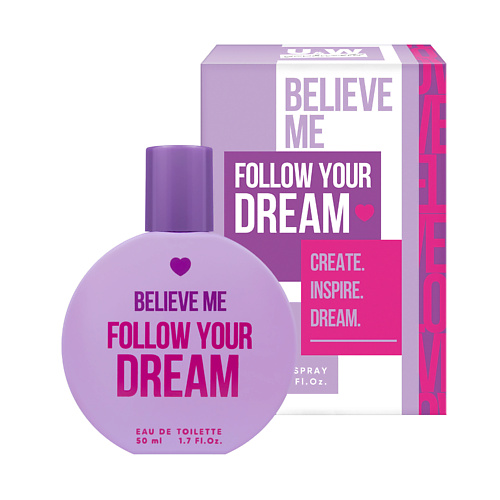 YOU & WORLD Туалетная вода женская Believe me Follow your dream Кокос и Ваниль 50.0 сумка женская пляжная follow your dream 35 40 см